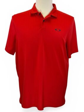 Oakley Icon TN Protect RC Men's Hydrolix Red Polo Golf Shirt Size XL